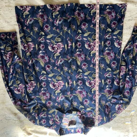 Blair Vintage 90a floral shoulder pad button down - Picture 11 of 11